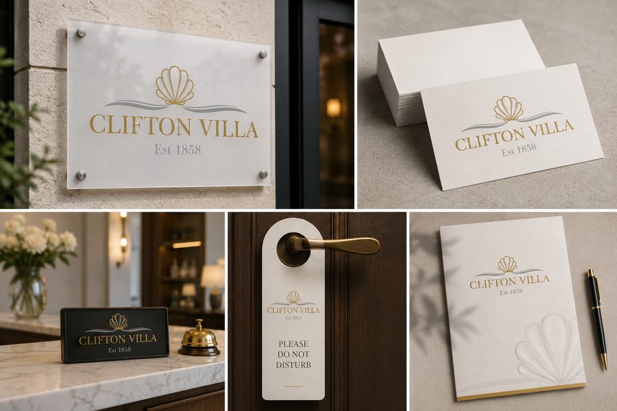 Clifton Villa — identyfikacja wizualna, projekt Paradiz Art