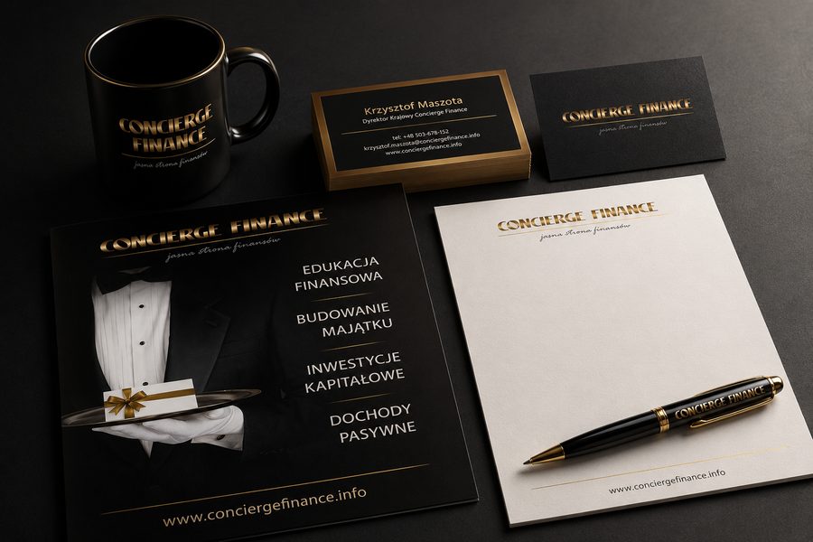 Concierge Finance — identyfikacja wizualna, projekt Paradiz Art