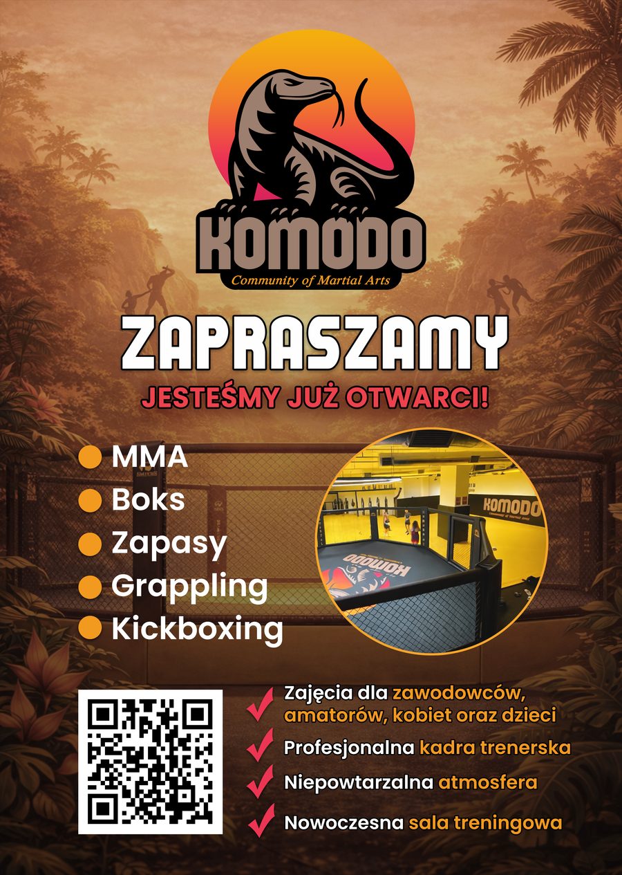 Komodo — ulotka klubu, strona pierwsza, projekt Paradiz Art