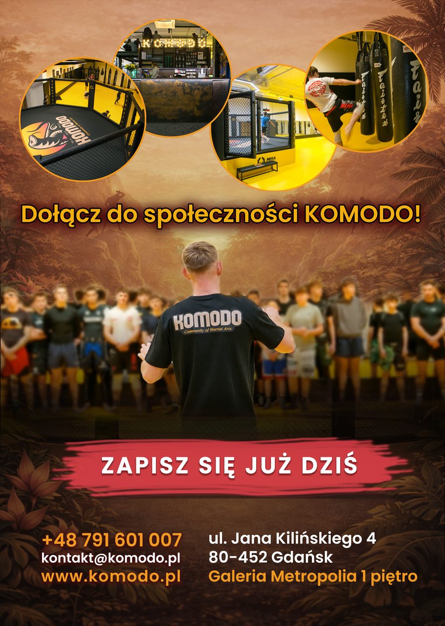 Komodo — ulotka klubu, strona druga, projekt Paradiz Art