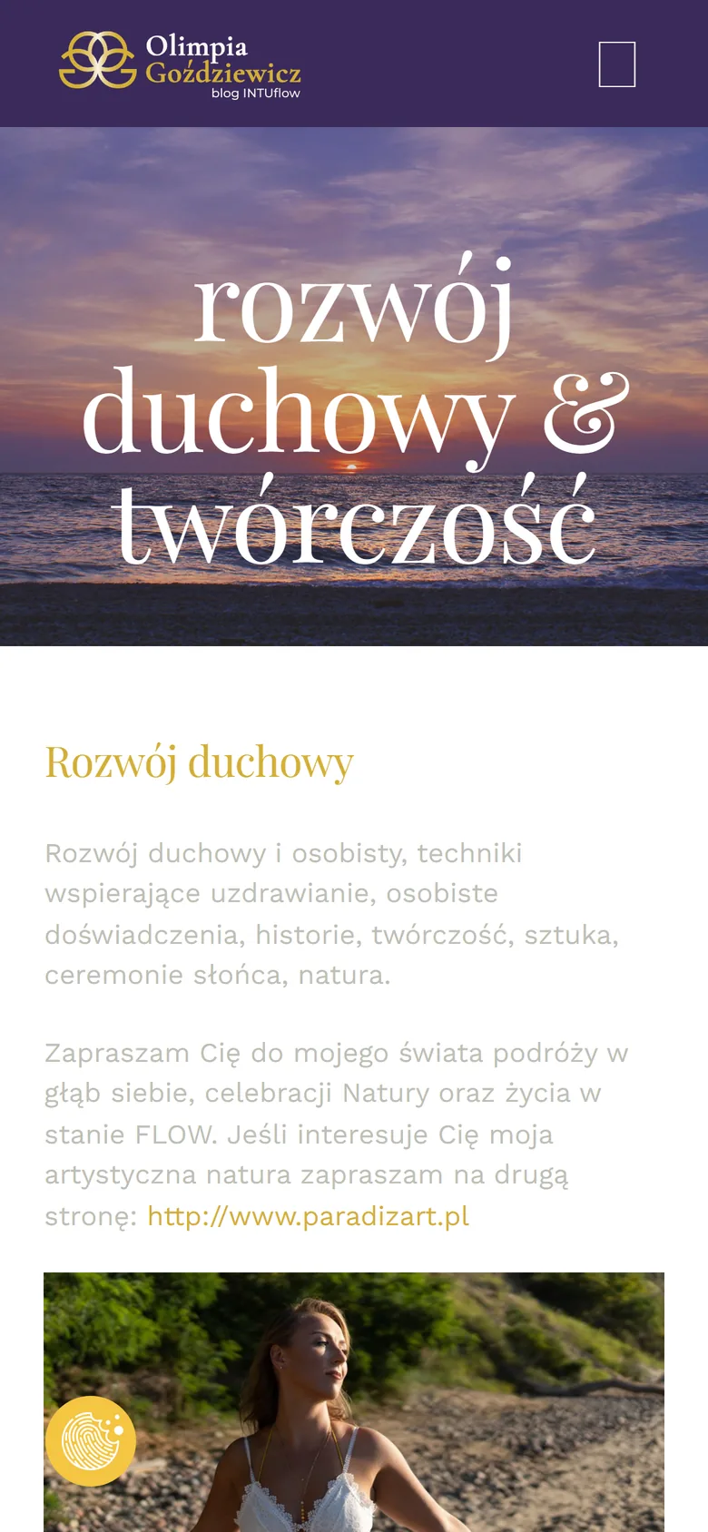 Lista wpisów bloga na telefonie