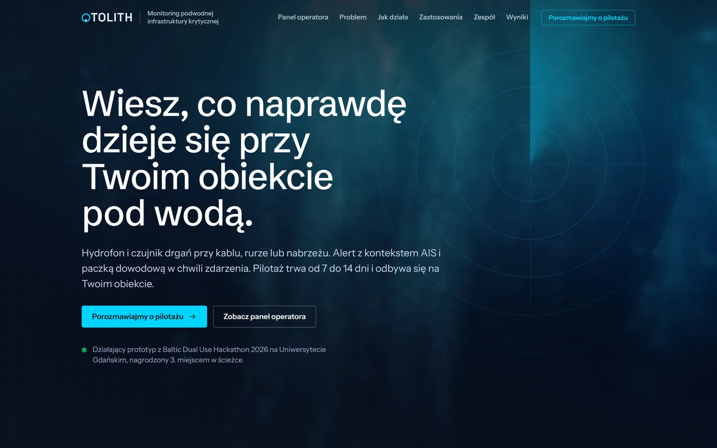 Landing OTOLITH na komputerze