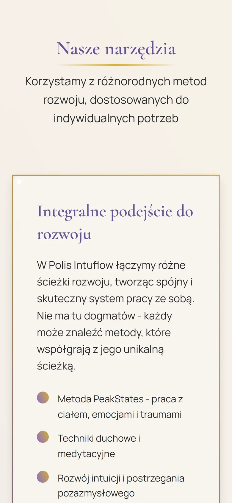 Sekcja narzędzi pracy na telefonie