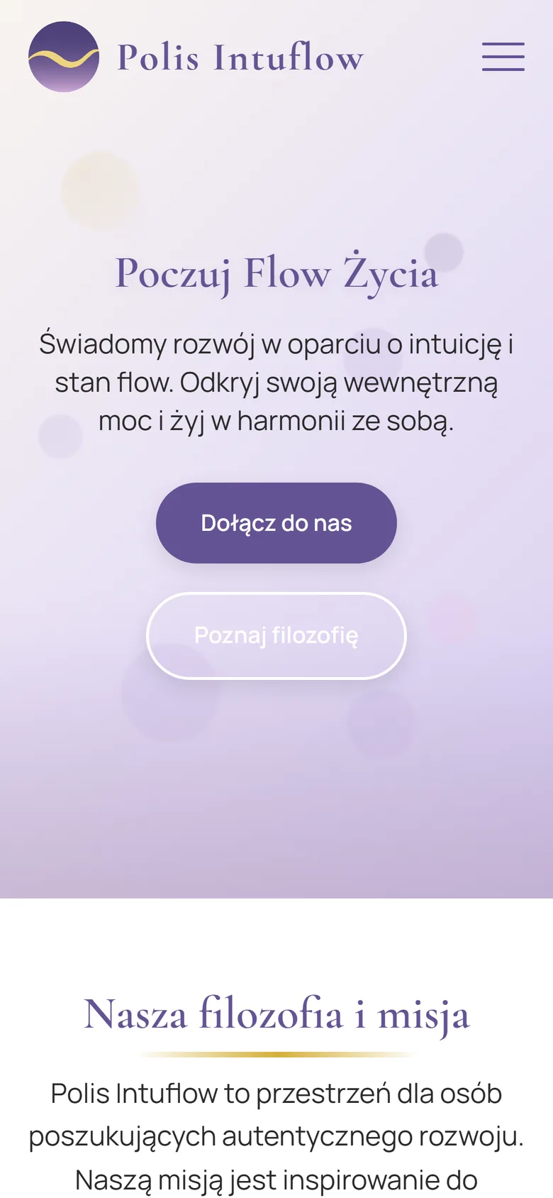 Strona polis.intuflow.pl na telefonie