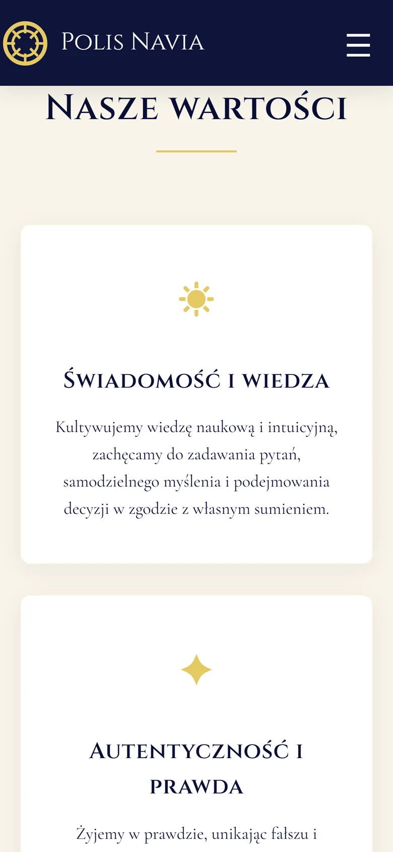 Cztery wartości wspólnoty na telefonie