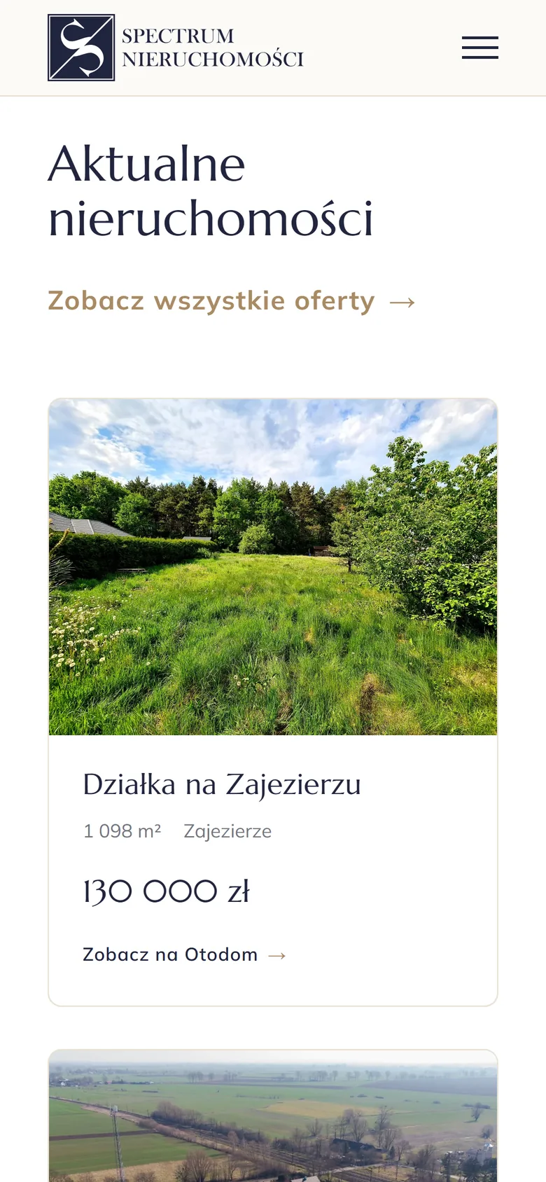 Aktualne oferty Spectrum Nieruchomości na telefonie