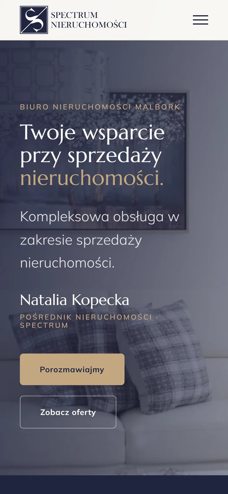 Strona główna spectrum-nieruchomosci.pl na telefonie